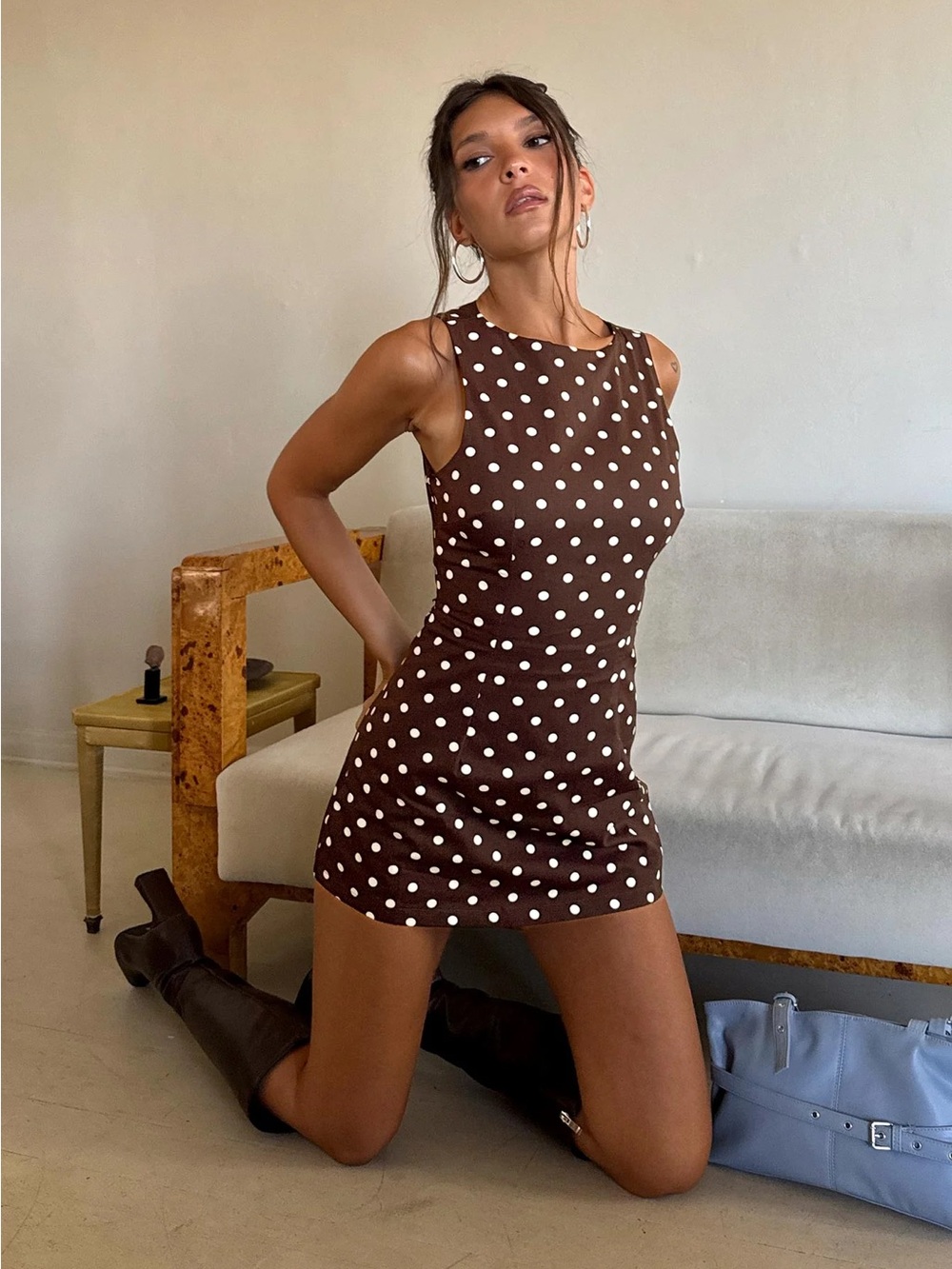 NWT Princess Polly Yumiko Romper Brown Polka Dot